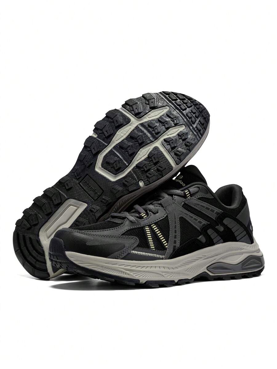 baasploa New Men's Running Shoes Outdoor Casual Lightweight Mesh Ventilation Sneakers Men's Cushioned Vintage Sports Shoes Brand Men's Shoes