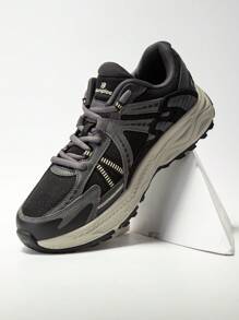 baasploa New Men's Running Shoes Outdoor Casual Lightweight Mesh Ventilation Sneakers Men's Cushioned Vintage Sports Shoes Brand Men's Shoes