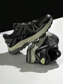 baasploa New Men's Running Shoes Outdoor Casual Lightweight Mesh Ventilation Sneakers Men's Cushioned Vintage Sports Shoes Brand Men's Shoes