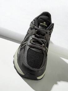 baasploa New Men's Running Shoes Outdoor Casual Lightweight Mesh Ventilation Sneakers Men's Cushioned Vintage Sports Shoes Brand Men's Shoes