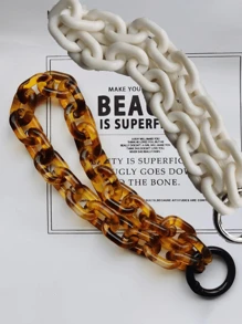 1pc Minimalist & Fashionable Acrylic Leopard Print Multi-Color Chain Key Chain, Phone Chain, Bag Charm Decoration, Suitable For Daily Wear, Commemorative, Multi-Occasions Car Accessories School Cute Goth Y2k Halloween Accessories Teachers Day Christmas Gift Ideas Bag Accessories Lanyards With Id Holder Car Accessories Bag Charms