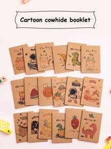 2pcs/4pcs/6pcs Mini Dinosaur/Astronaut/Cat Design Pocket Notebooks, Portable Diary, Memo Pad, Pocket Size (Random Pattern),School Supplies,Back To School - Multicolor - View 9