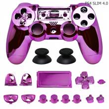 TOPWOLF DIY Full Set Housing Shell Front Back Cover Case Skin Decorative Strip Buttons Kit For PlayStation 5 PS 5 Controller