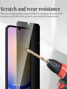 2 件 9H 全覆盖隐私防窥钢化玻璃屏幕保护膜，兼容三星 Galaxy/兼容 17/兼容小米/红米/兼容华为/荣耀/POCO 等型号，防摔，不易碎，防窥钢化玻璃无气泡，易粘贴，坚固耐用，不支持指纹解锁 - 2個 - 查看 6