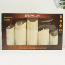Homemory 无焰蜡烛电池供电 LED 蜡烛，逼真的假塑料蜡烛，适用于婚礼、节日、家居装饰，防水户外 - 子彈頭 - 查看 14