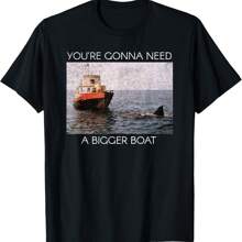 Jaws Screen Grab You're Gonna Need A Bigger Boat T-Shirt - 黑色 - 查看 1