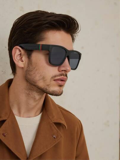 Fashion Glasses, Unisex Retro Square Plastic Fashion Classic Style, Decoration For Outdoor Sports, Cycling, Travel, Beach, Driving, Fishing