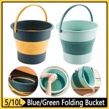 5/10L Travel Bucket Car Wash Water Storage Container Bathroom Kitchen Camp Bucket Lightweight  Outdoor Tool - White - View 2