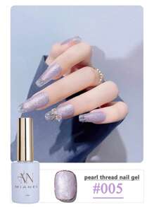 MIANEL 12ML 2026新款日式冬季美甲珍珠贝壳线胶指甲油，珍珠贝壳质地，带有细闪和珠光效果，白色指甲光疗指甲油凝胶，秋季美甲冬季美甲新年美甲可卸LED UV美甲设计，适用于美甲沙龙和DIY使用 - 彩色 - 查看 8