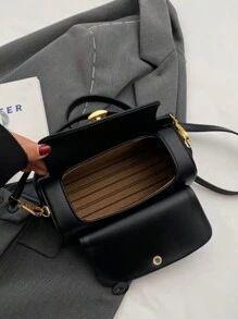 Women's Fashion Trapezium Box Shaped Crossbody Handbag, Elegant Minimalist Design With Large Capacity - Watermelon Pink - View 5