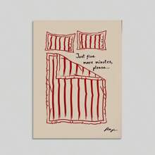 1幅“再坚持5分钟”励志帆布墙画，无框卧室墙面装饰，可爱床头海报，激励人心的晨间励志语录艺术品，完美的家居客厅礼物 - 彩色 - 查看 12