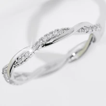 1 PC Elegant Cubic Zirconia Ring For Women For Wedding Engagement Band Jewelry Gift