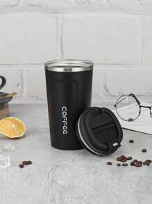 Cốc du lịch cách nhiệt bằng thép không gỉ là cốc cà phê có thể di chuyển và tái sử dụng có nắp, thích hợp làm quà tặng lý tưởng cho bất kỳ mùa nào ngoài trời khi trở lại trường - Nhiều màu - Xem 9
