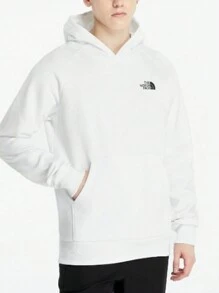 The North Face Raglan Overhead Redbox Hoodie FURTHER REDUCED FROM £49.95 NOW ONLY £44.95 Unisex White With The North Face Design On Back FREE UK DELIVERY The North Face Hoodie Kangaroo Pocket Drawstring To Adjust Hood Large Logo On Back Of Hoodie - White - View 1