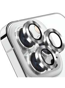 Yezodawee 3 pezzi Protezione per obiettivo fotocamera compatibile con 16 Pro Max, Ultra-resistente, HD, protettori per obiettivo singolo, anti-graffio, vetro temperato ultra-sottile, copertura per obiettivo in vetro temperato 9H, anello protettivo per fotocamera antiurto, compatibile con 17 Pro Max, 17 Pro, 17 Air, 17, 15 Pro Max, 14 Plus, 13, 12, 11, 15 Pro, 15 Plus, 14 Pro - Perfetta vestibilità, resistente ai graffi, compatibile con custodie - Colore Argento