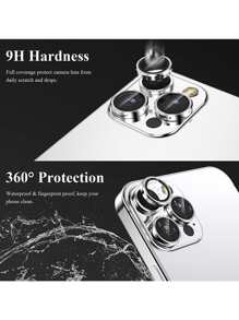 Yezodawee 3 pezzi Protezione per obiettivo fotocamera compatibile con 16 Pro Max, Ultra-resistente, HD, protettori per obiettivo singolo, anti-graffio, vetro temperato ultra-sottile, copertura per obiettivo in vetro temperato 9H, anello protettivo per fotocamera antiurto, compatibile con 17 Pro Max, 17 Pro, 17 Air, 17, 15 Pro Max, 14 Plus, 13, 12, 11, 15 Pro, 15 Plus, 14 Pro - Perfetta vestibilità, resistente ai graffi, compatibile con custodie - Colore Argento