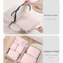 Sac de rangement de voyage multicolore, sac organisateur de bagages multifonctions de petit volume, anti-salissure, grande capacité pour chaussures - Multicolore - Voir 11