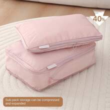 Sac de rangement de voyage multicolore, sac organisateur de bagages multifonctions de petit volume, anti-salissure, grande capacité pour chaussures - Multicolore - Voir 9