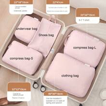 Sac de rangement de voyage multicolore, sac organisateur de bagages multifonctions de petit volume, anti-salissure, grande capacité pour chaussures - Multicolore - Voir 7