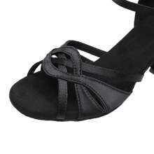 Zapatos de baile latino para mujer Salsa Tango Salón Zapatos de práctica de baile profesional Tacón 5/7cm, 34-41EU. - Tacón negro de 7 cm. - Ver 2
