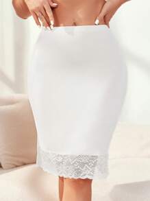 2件装防透明蕾丝女式紧身胸衣裙防眩光衬里裙高弹舒适塑身打底裙 - 彩色 - 查看 4