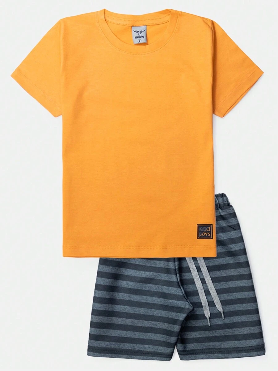 Keki Boys Basic Boys' Set Orange 048 - Keki Boys - 橘色 - 查看 1