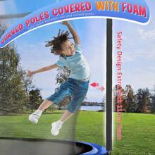 FIZITI 12FT 14FT 16FT Outdoor Trampoline For Ki Ds And Adults, Recreational Backyard 1500LBS Trampoline With Enclosure Net, Ladder, Bonus Sprinkler And LED Lights -ASTM CPC CPSIA Christmas Gifts