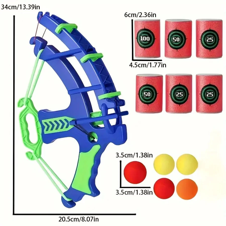 Jouet De Tir Web Avec Cible Fléchettes Pour Enfants - 10 Balles Collantes + Lanceur - 3