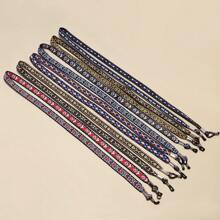 1pc Glasses Rope Adjustable Fashion Glasses Non-Slip Glasses Fixed Lanyard, Presbyopia Glasses National Wind Color Rope Bohemian Style Glasses Lanyard Anti-Lose