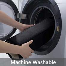 Memory Sponge Stripe Bathroom Non Slip, Water Absorbent, Machine Washable Floor Mat - Dark Grey - View 5