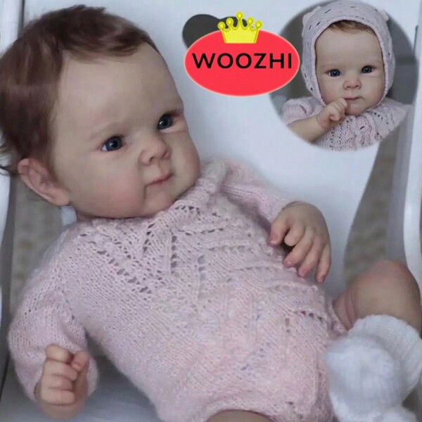 WOOZHI Reborn Doll 20 inch/50 centimeter soft body reborn doll, cute clothes, fashionable doll, companion toy, role-playing toy, Christmas gift, holiday gift
