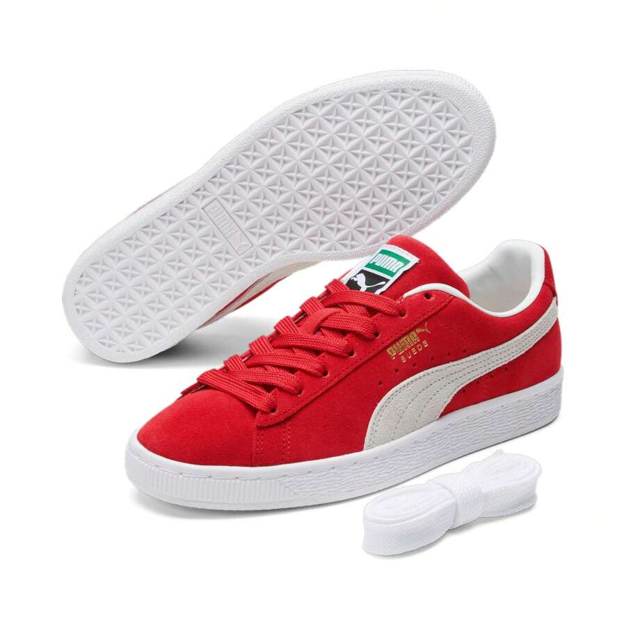 [381410-02] Womens Puma Suede Classic XXI 'High Risk Red White' - Multicolor - View 1