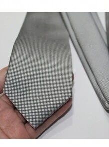 Silver Slim Tie Ref Gr334Fabric - Bạc - Xem 2