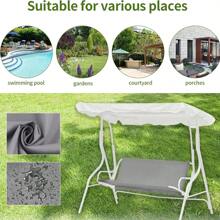 Garden Swing Seat Replacement Cover, Durable Oxford Fabric, Waterproof And UV Resistant, Rocking Chair Cover, Garden Swing Chair Cover (Gray) - 灰色 138*50*50cm - 查看 5