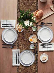 1pc Bohemian Pattern Table Runner, Home Decor Table Runner, Indoor&Outdoor Party Supplies, Room Decoration. Suitable For Home Kitchen Decor And Activity Party Decoration - Multicolor - View 4