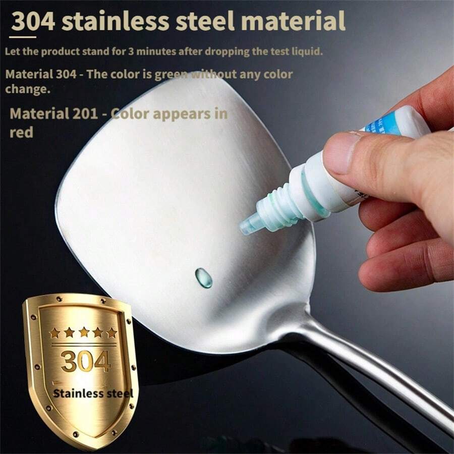 Heavy Duty 304 Stainless Steel Cookware Kitchen Cooking Utensils - Spatula,Ladle,Serving Spoon,Chef-Exclusive Stir-Fry - Silver - View 1