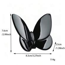 رمضان زينة رمضان قطعة واحدة تمثال فراشة زجاجية ، تمثال فراشة طائرة ، زخرفة فراشة زجاجية ، تحفة حيوان كريستالية لديكور المنزل، هدية مميزة