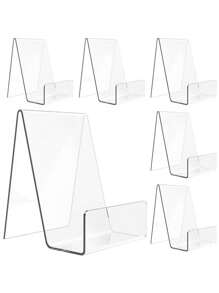 2 pièces/6 pièces Supports de livre en acrylique - Supports d'affichage contemporains élégants et transparents comme du cristal pour mettre en valeur les livres, magazines, menus, albums photos - Parfait pour la maison, le bureau ou un usage commercial