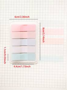 100张1型带盒PET可爱创意荧光便签分类索引贴透明指示贴便利贴纸N次贴学校用品返校 - 彩色 - 查看 4
