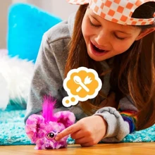 Hasbro Furby Furblets Amigo Mini, Música Hip Hop, Habla solo Furbish, Juguete de peluche electrónico interactivo para niñas y niños, Mascotas interactivas, Rosa y Morado, Rellenos para calcetines navideños, 6+ - 4 - Ver 2