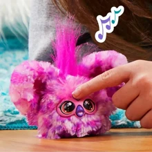 Hasbro Furby Furblets Amigo Mini, Música Hip Hop, Habla solo Furbish, Juguete de peluche electrónico interactivo para niñas y niños, Mascotas interactivas, Rosa y Morado, Rellenos para calcetines navideños, 6+ - 4 - Ver 6
