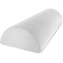 Comfortable Padded Pillow For Legs, Back, And Head, Memory Foam With Cotton Cover, Lumbar Support Pillow For Half Pillow - 白色 - 查看 7
