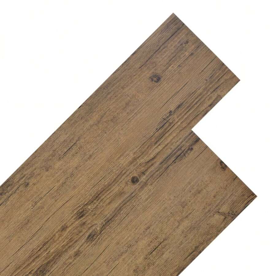 Walnut Brown Non Self Adhesive PVC Flooring Planks 5.26 Meters 2mm Thick Durable And Stylish - Brown - View 1