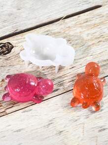 1pc 3D Sea Turtle Epoxy Resin Silicone Mold Casting Molds, Mini Turtle DIY Micro Landscape Decoration, Small Tabletop Resin Crafts Making Accessories - White - View 4