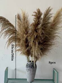 Pampas Grass Decor Tall 36 Inches,8pcs Stems Tall Pampas Grass For Floor Vase,Large Natural Dried Pompass Grass Branches Tall Fluffy,Or Home Tall Pampas Grass Decor - Natural Large Pompas Floral, Dried Flowers Bouquet For Wedding, Tall Pampas Grass For Floor Plants Decor, Boho Home Decor, Party Decor