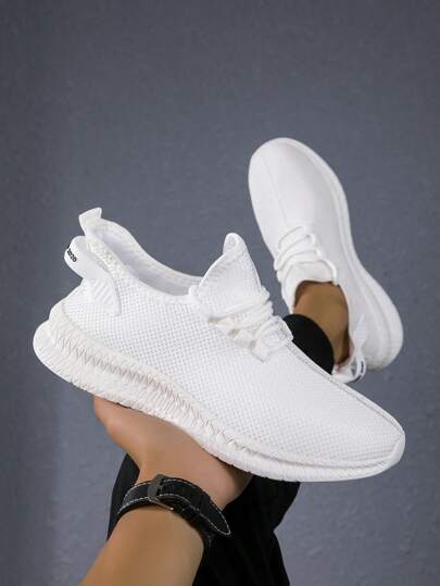 Zapatillas de malla ultraligeras y transpirables para hombre, con suela delgada tipo slip-on, estilo informal/vacacional, ligeras