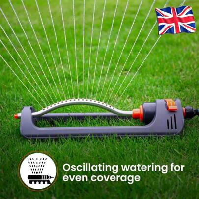 NetHong 19 Jets Automatic Oscillating Sprinkler Lawn Sprinkler Water Sprayer Garden Tool Household Irrigation Sprinkler For Yard Garden Lawn Plant