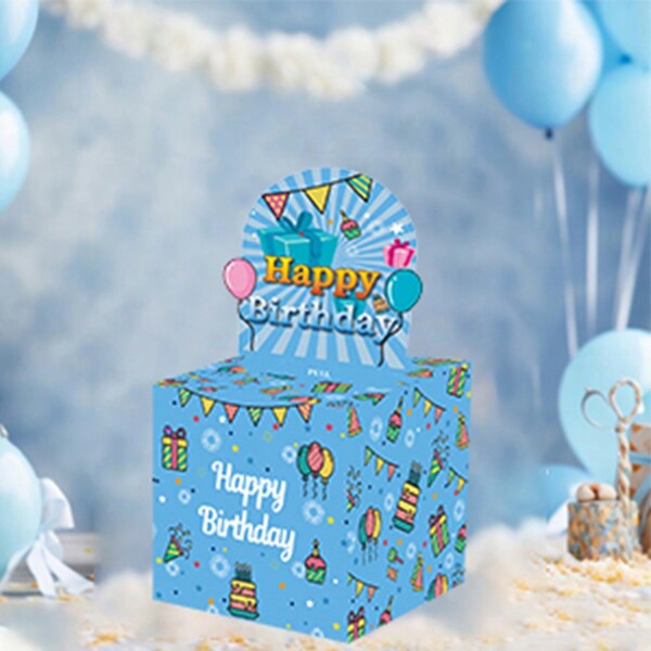 Cofanetto contanti a tema compleanno, biglietto d'auguri di buon compleanno e sacchetto trasparente, cofanetto sorpresa, adatto per celebrazioni di compleanno, Ognissanti, Ringraziamento, eventi natalizi