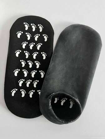 1 对精油足膜 - 保湿、软化、干裂足部护理足套、保湿脚跟凝胶腿套