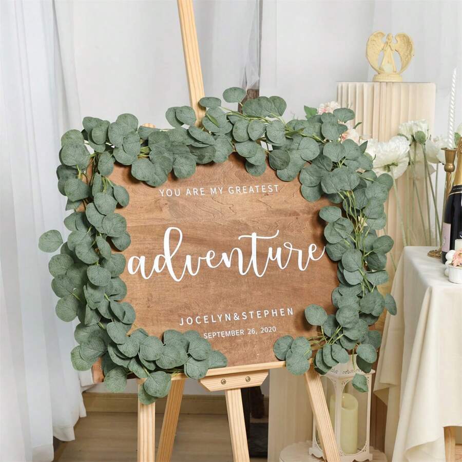 1/2/3/4 peças, plantas artificiais de folhas de eucalipto, videira, guirlanda de eucalipto para decoração de parede de casa, cozinha, escritório, casamento